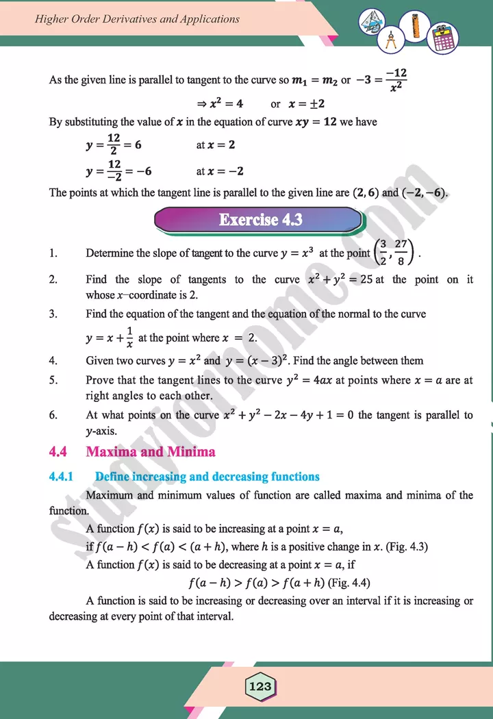 unit 4 higher order derivatives and applications maths 12th 21