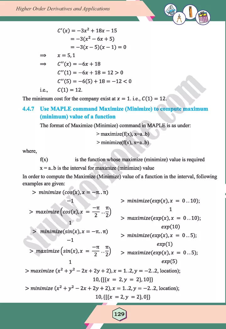 unit 4 higher order derivatives and applications maths 12th 27