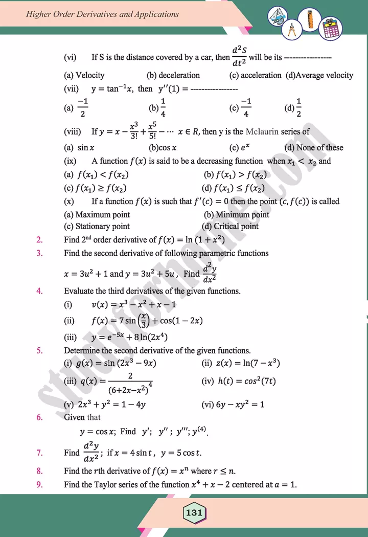 unit 4 higher order derivatives and applications maths 12th 29