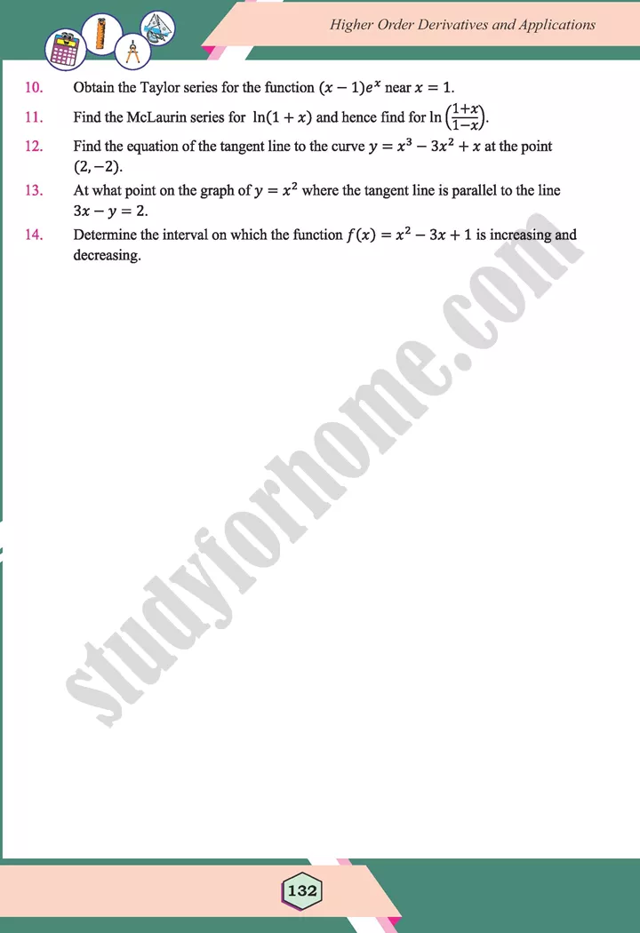 unit 4 higher order derivatives and applications maths 12th 30