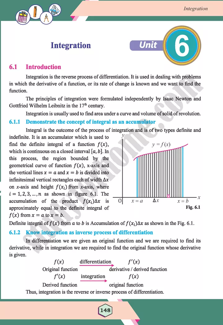 unit 6 integration maths 12th 01