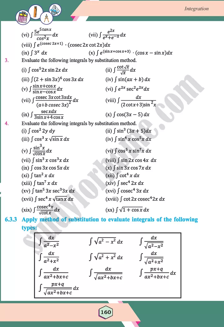 unit 6 integration maths 12th 13