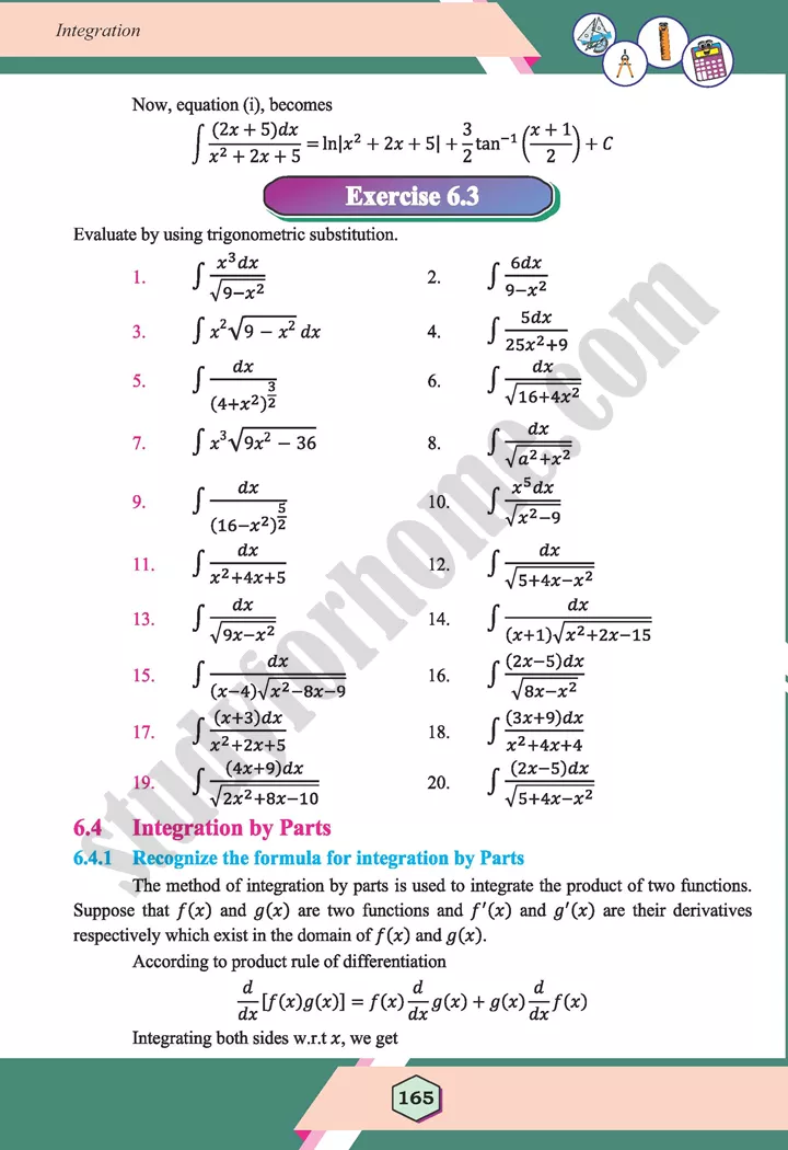 unit 6 integration maths 12th 18