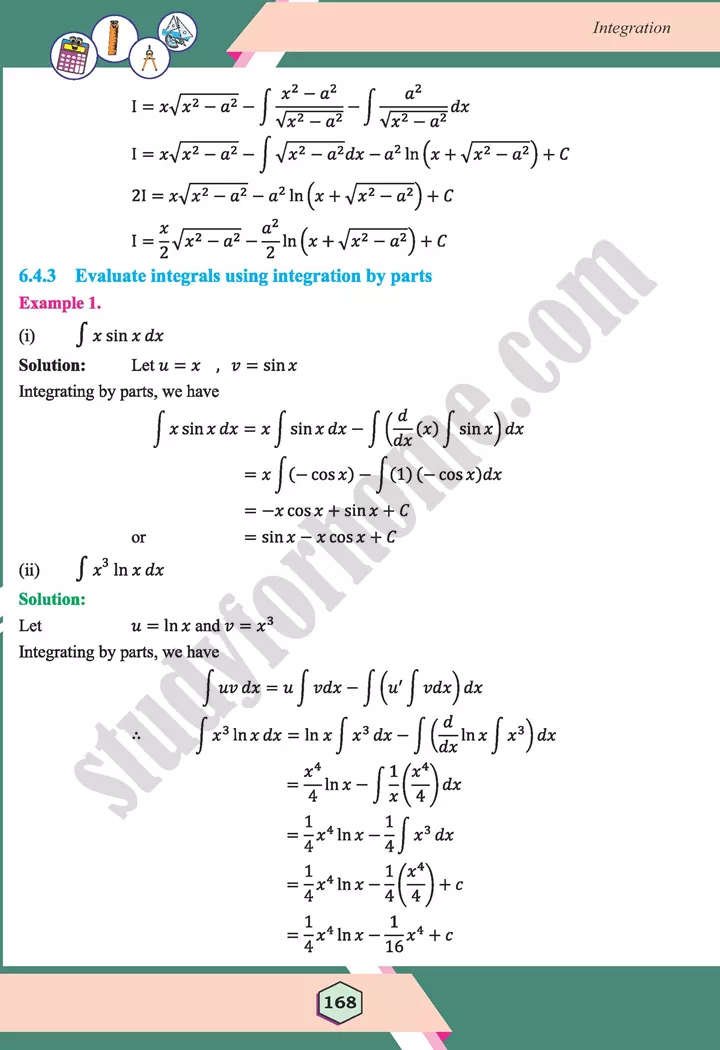 unit 6 integration maths 12th 21