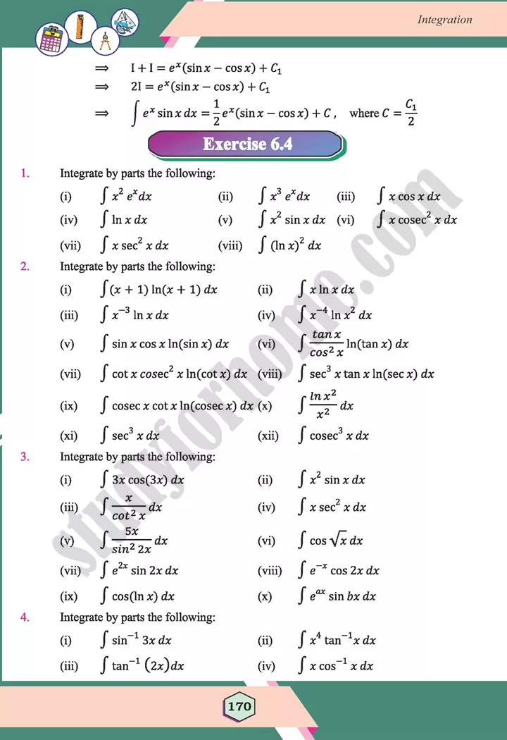 unit 6 integration maths 12th 23