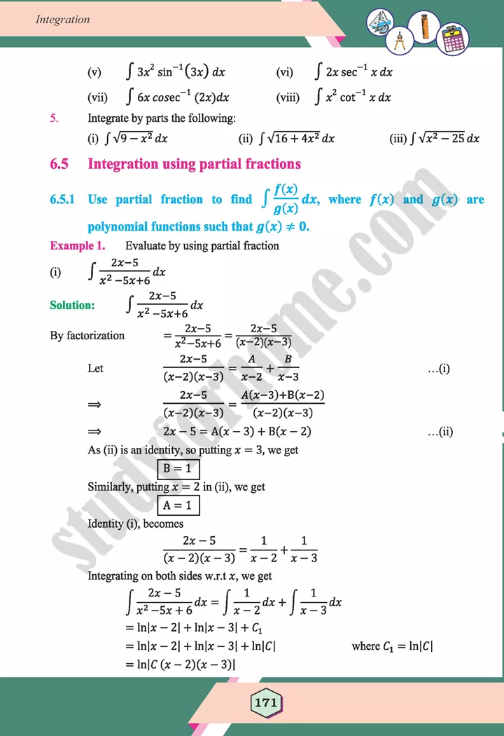 unit 6 integration maths 12th 24