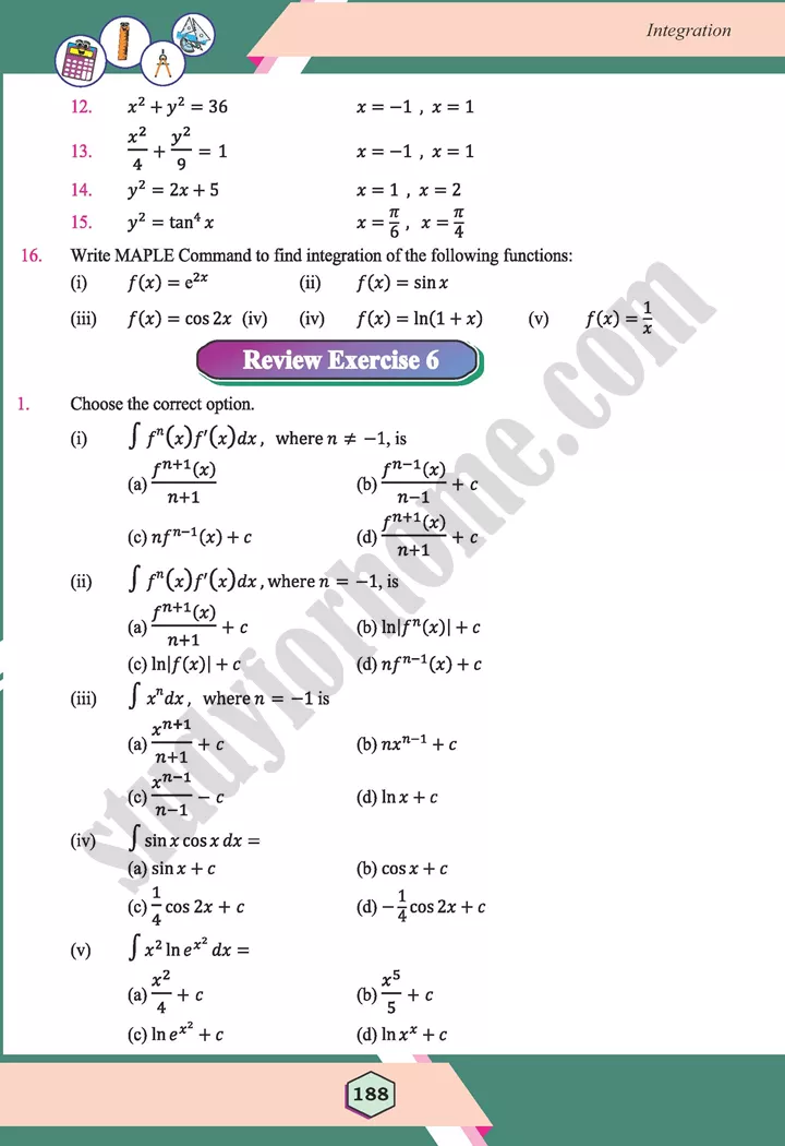 unit 6 integration maths 12th 41