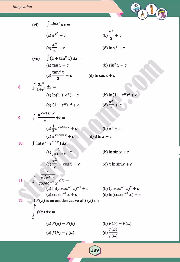 unit 6 integration maths 12th 42