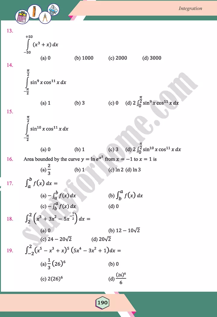 unit 6 integration maths 12th 43