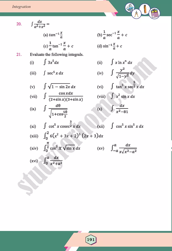 unit 6 integration maths 12th 44