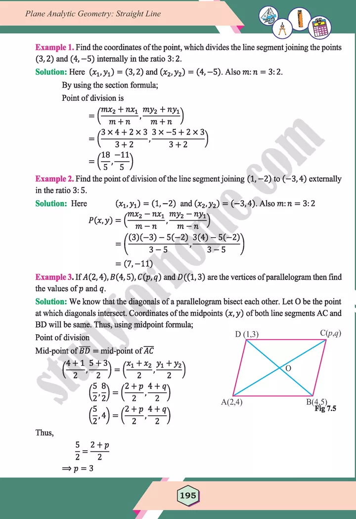 unit 7 plane analytic geometry straight line maths 12th 04