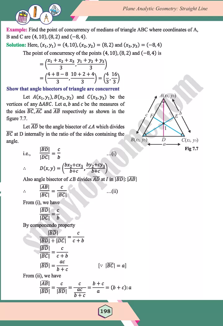 unit 7 plane analytic geometry straight line maths 12th 07