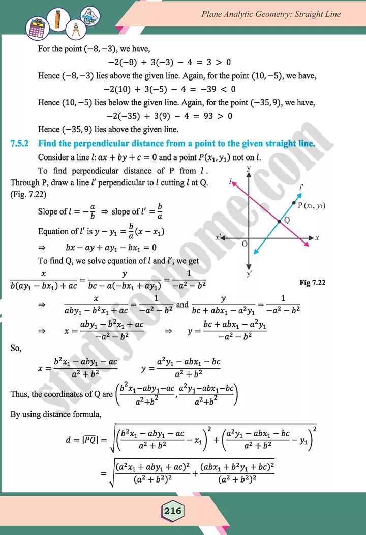 unit 7 plane analytic geometry straight line maths 12th 25