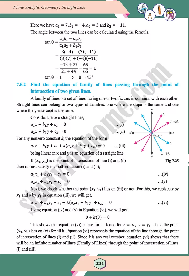 unit 7 plane analytic geometry straight line maths 12th 30