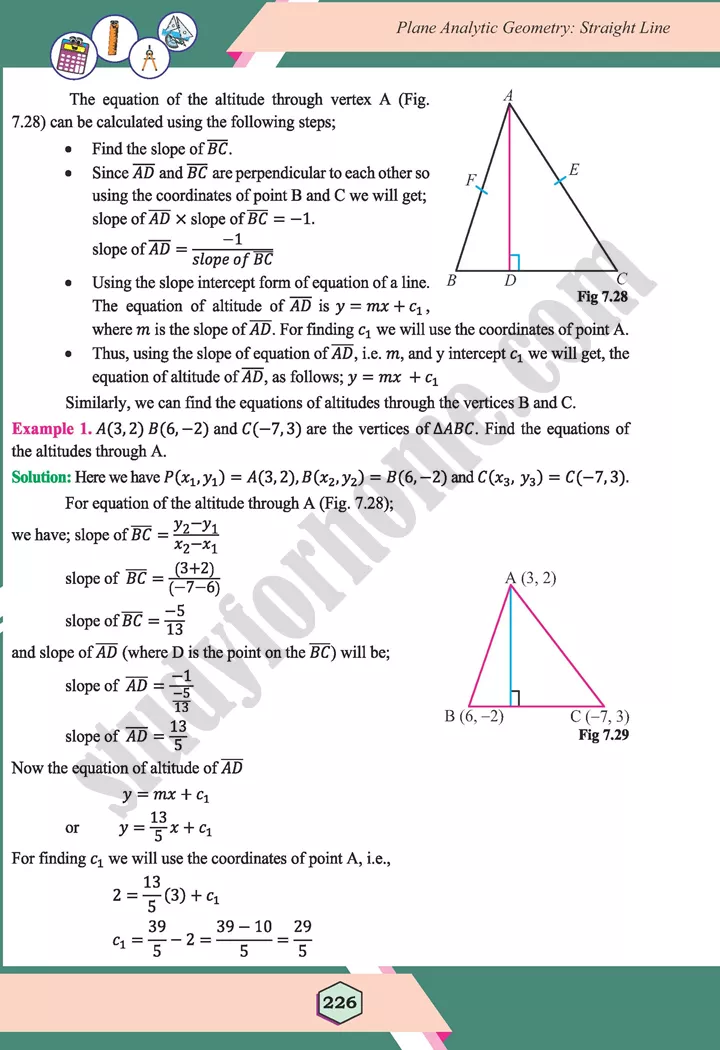 unit 7 plane analytic geometry straight line maths 12th 35