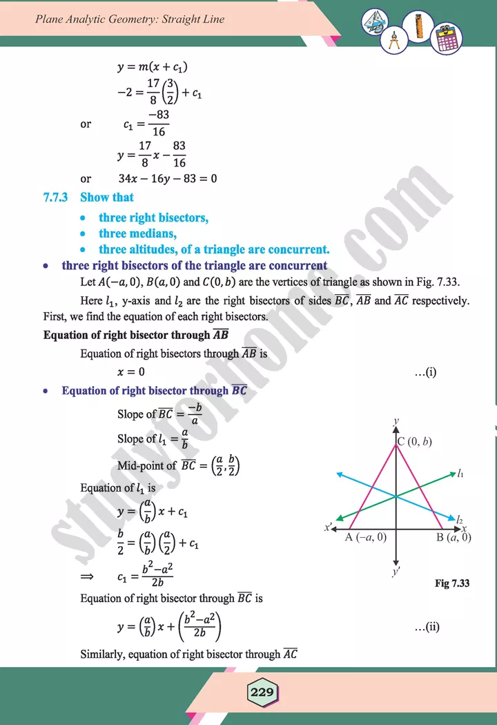 unit 7 plane analytic geometry straight line maths 12th 38