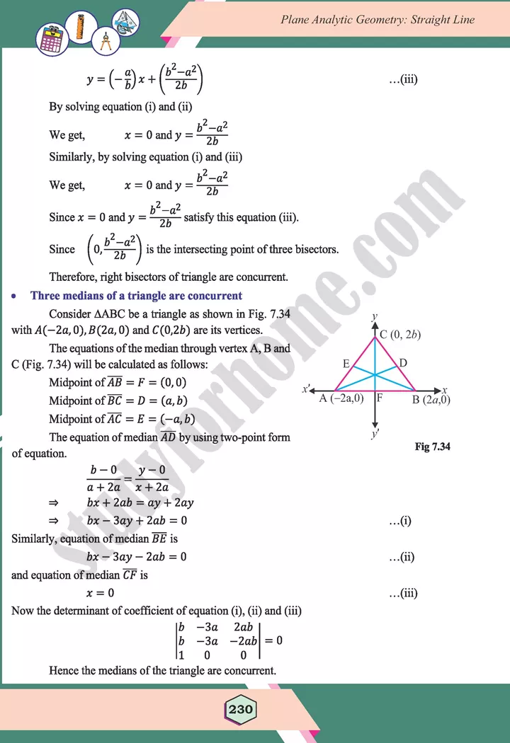 unit 7 plane analytic geometry straight line maths 12th 39