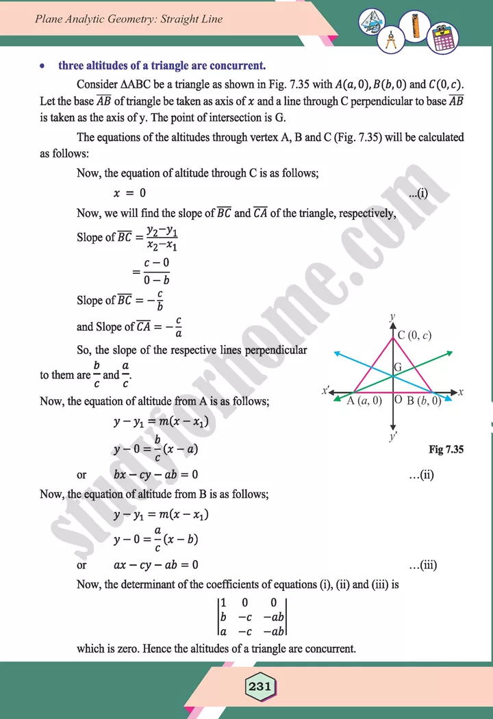 unit 7 plane analytic geometry straight line maths 12th 40