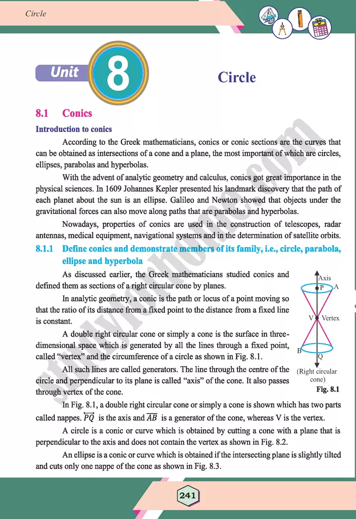 unit 8 circle maths 12th 01