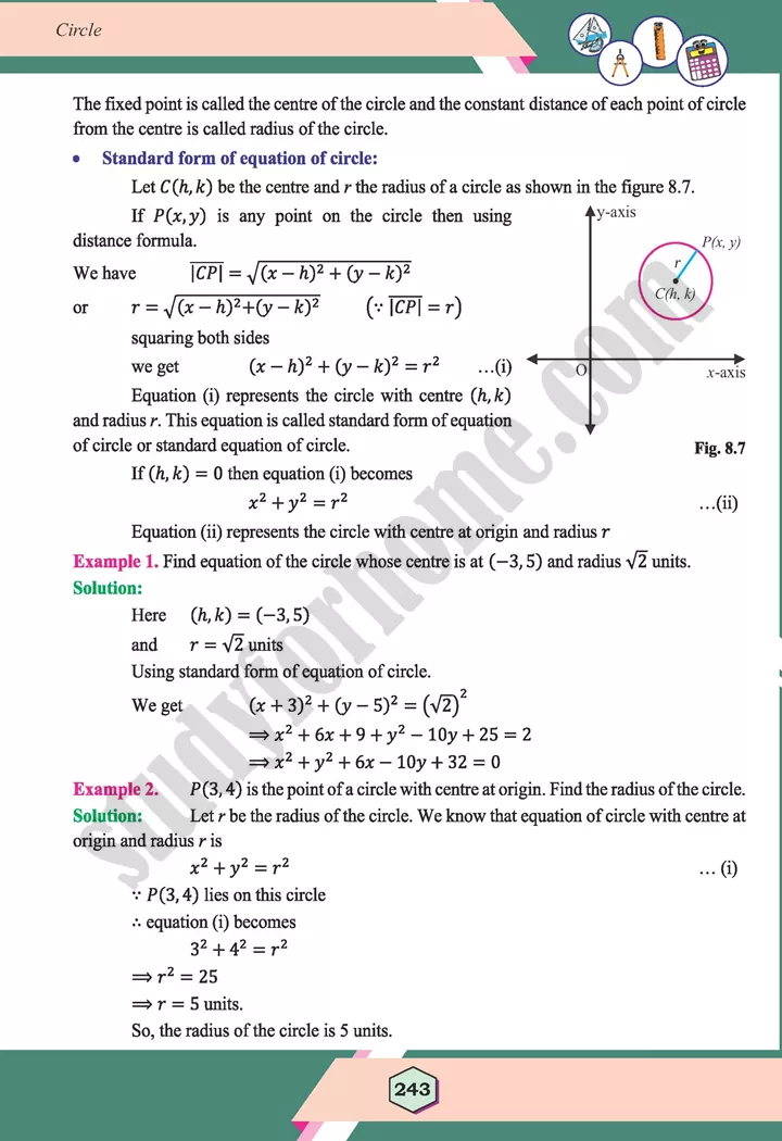 unit 8 circle maths 12th 03