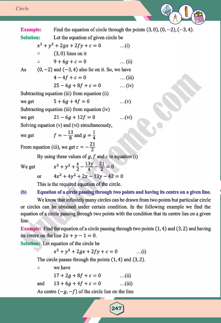 unit 8 circle maths 12th 07