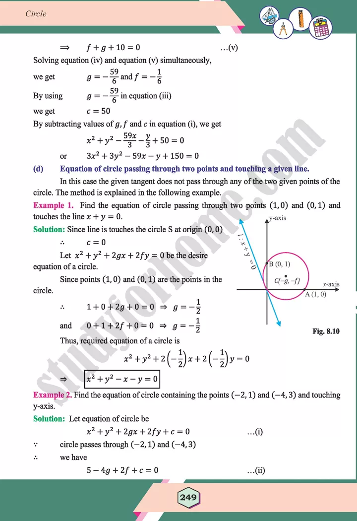 unit 8 circle maths 12th 09