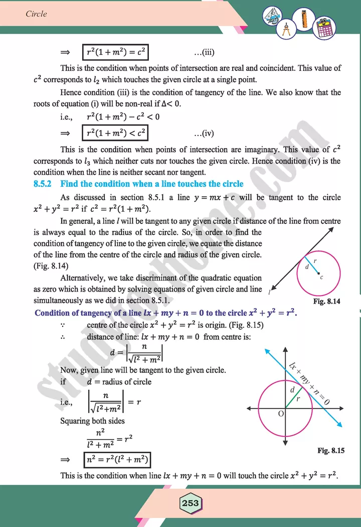 unit 8 circle maths 12th 13