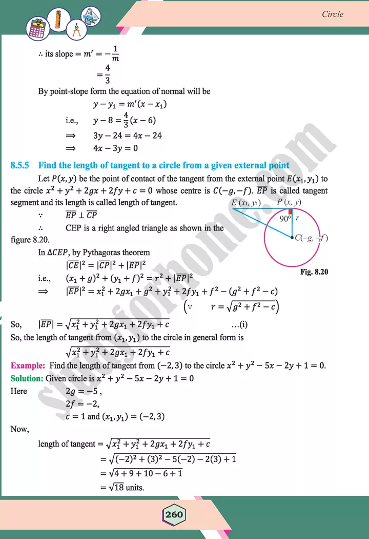 unit 8 circle maths 12th 20