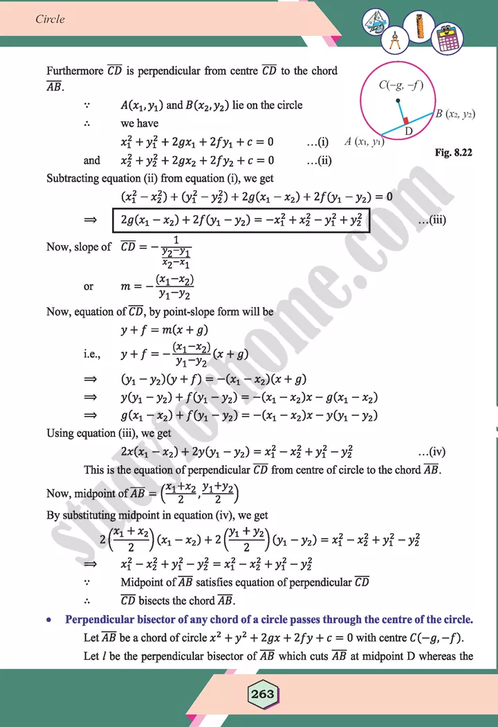 unit 8 circle maths 12th 23