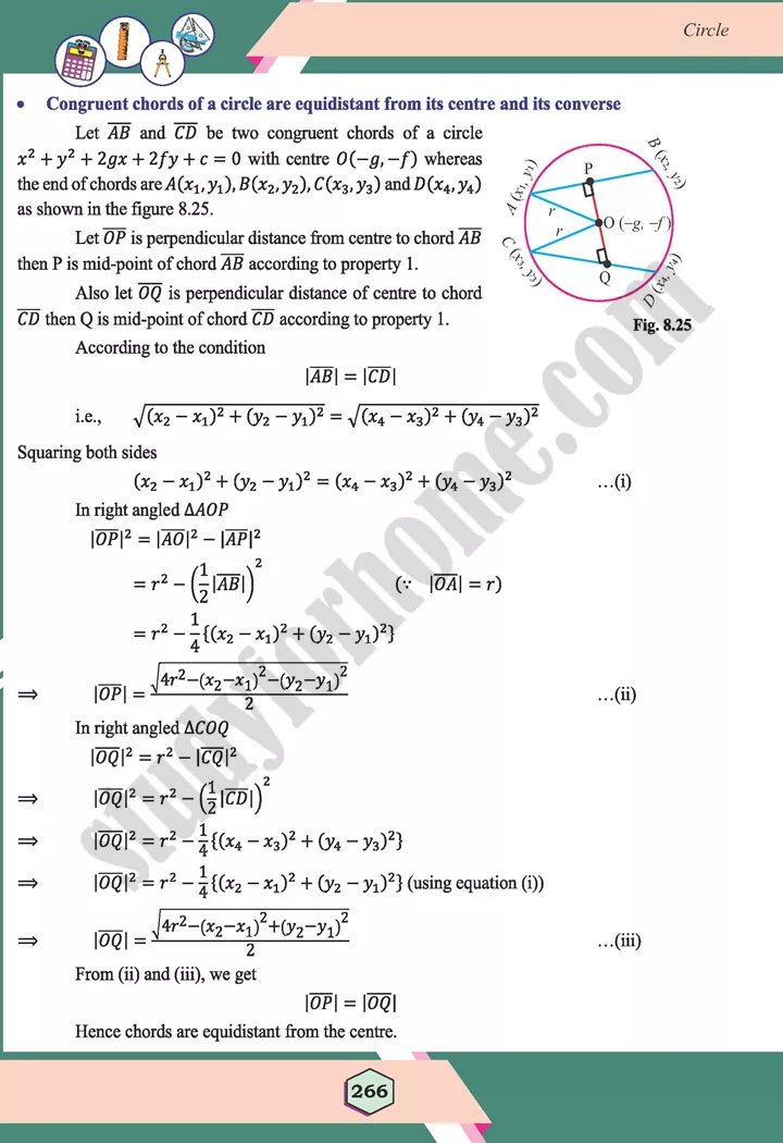 unit 8 circle maths 12th 26