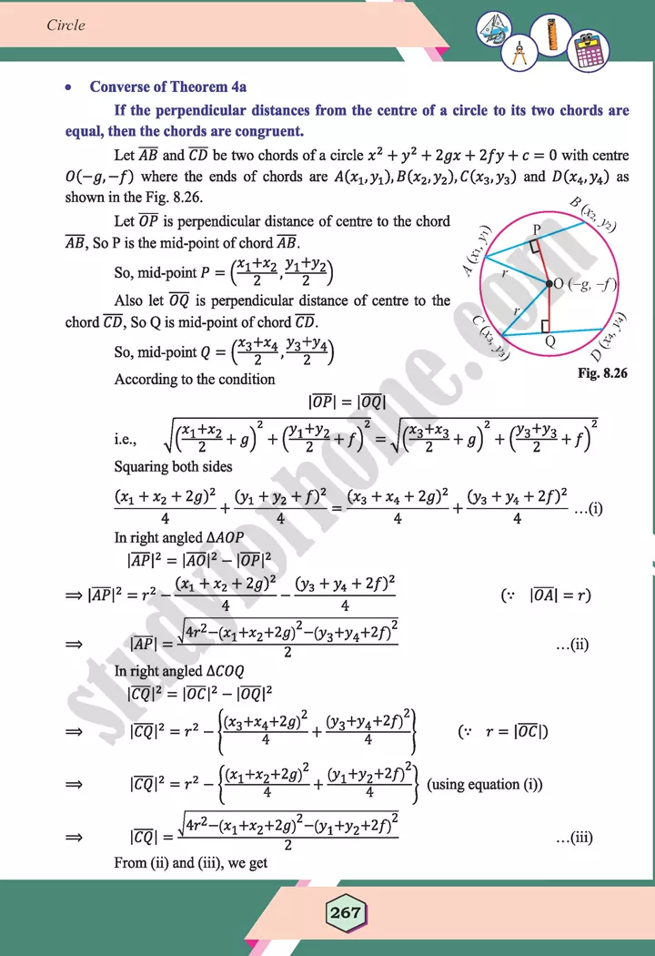 unit 8 circle maths 12th 27