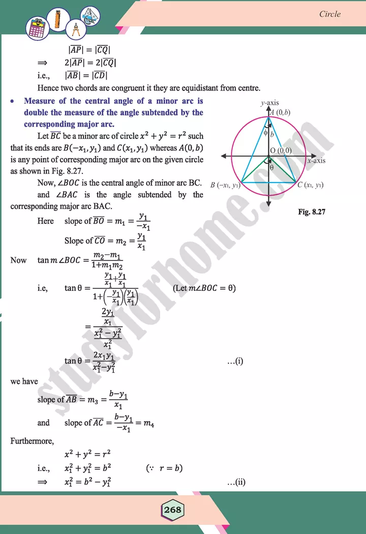 unit 8 circle maths 12th 28