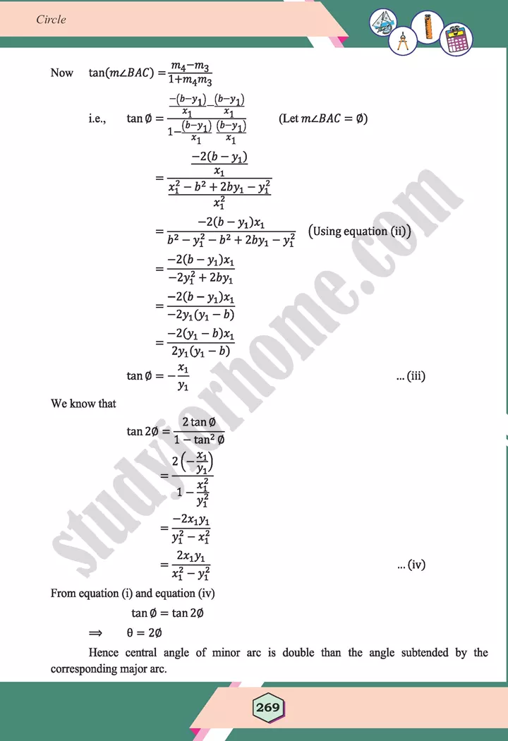 unit 8 circle maths 12th 29