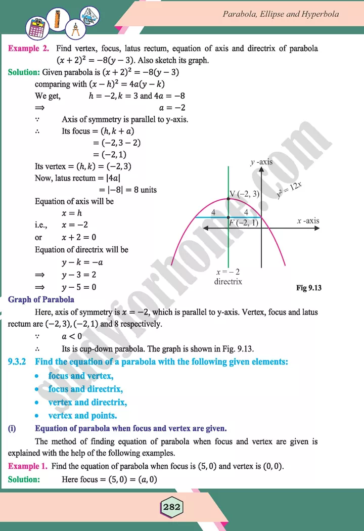 unit 9 parabola ellipse and hyperbola maths 12th 09