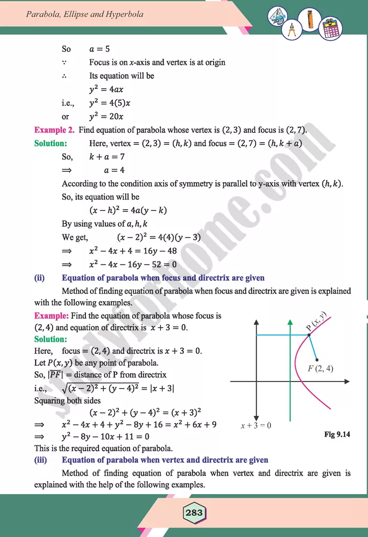 unit 9 parabola ellipse and hyperbola maths 12th 10