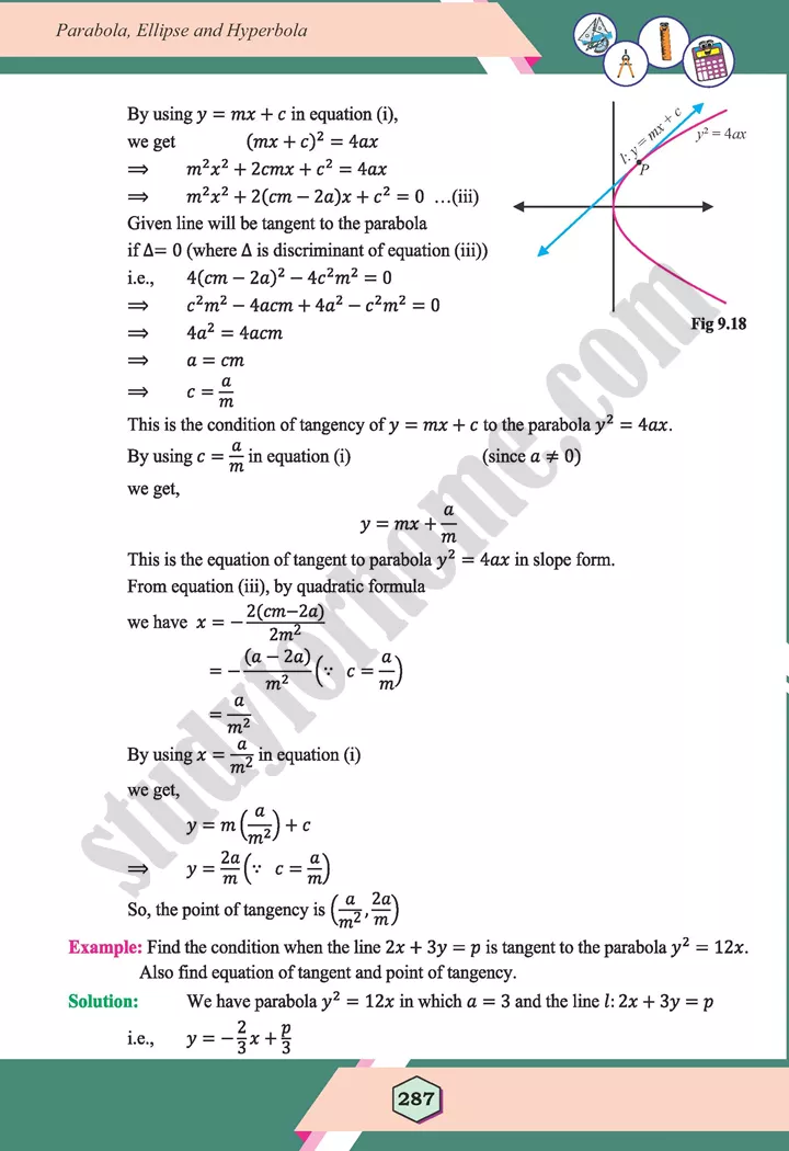 unit 9 parabola ellipse and hyperbola maths 12th 14