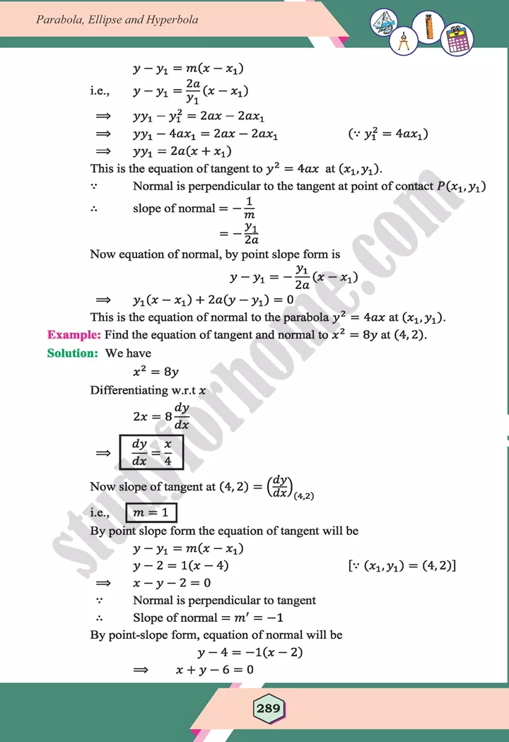 unit 9 parabola ellipse and hyperbola maths 12th 16