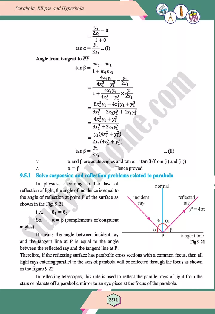 unit 9 parabola ellipse and hyperbola maths 12th 18