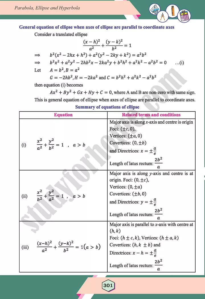 unit 9 parabola ellipse and hyperbola maths 12th 28