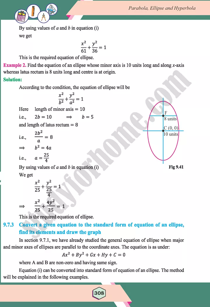 unit 9 parabola ellipse and hyperbola maths 12th 35