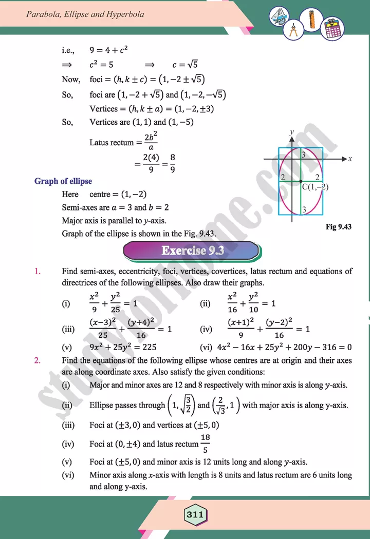 unit 9 parabola ellipse and hyperbola maths 12th 38