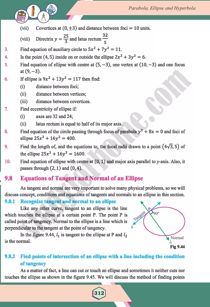 unit 9 parabola ellipse and hyperbola maths 12th 39