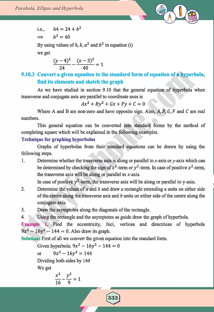 unit 9 parabola ellipse and hyperbola maths 12th 60