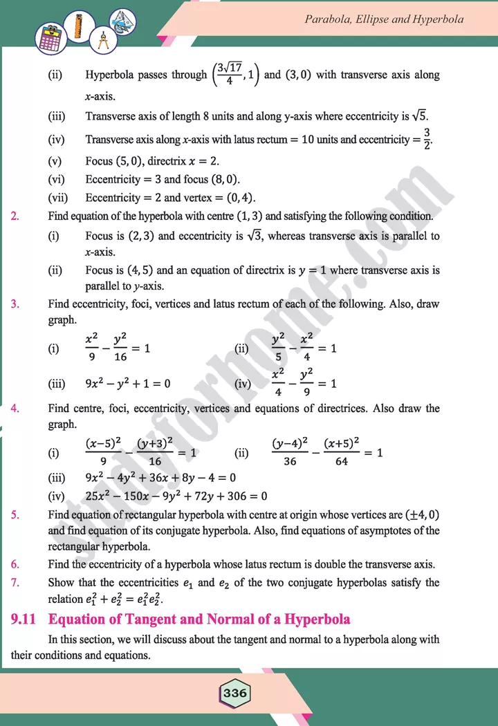 unit 9 parabola ellipse and hyperbola maths 12th 63