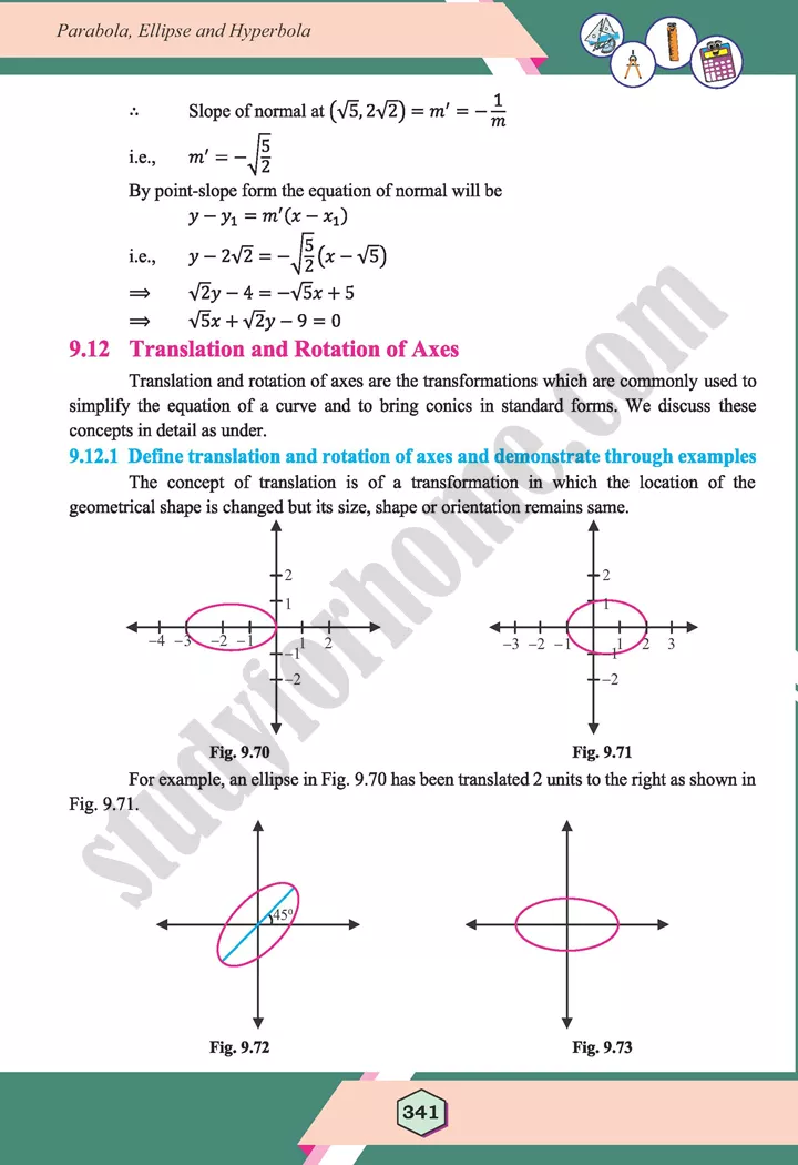 unit 9 parabola ellipse and hyperbola maths 12th 68