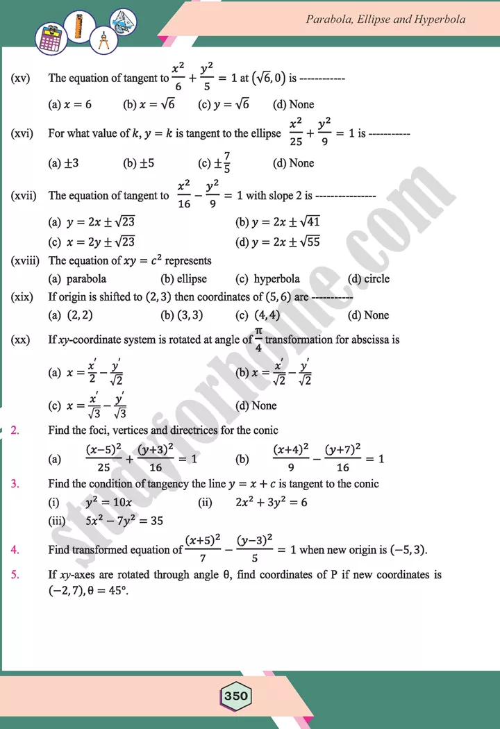 unit 9 parabola ellipse and hyperbola maths 12th 77