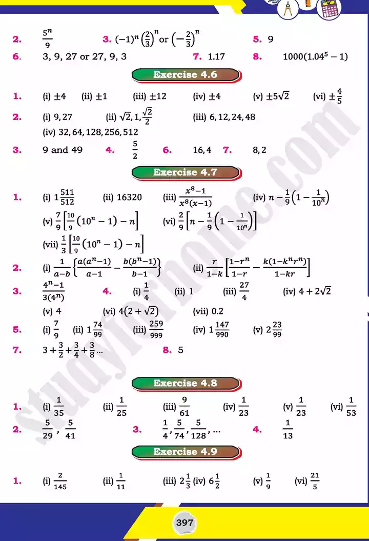 answers mathematics 11th text book 10