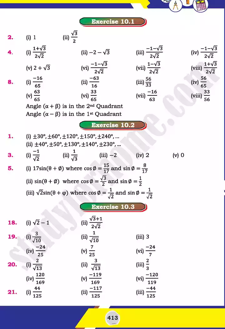 answers mathematics 11th text book 26