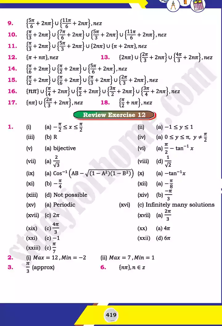 answers mathematics 11th text book 32