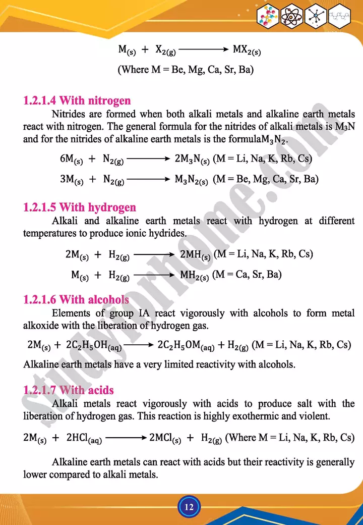 chapter 1 chemistry of representative elements chemistry 12th text book 12